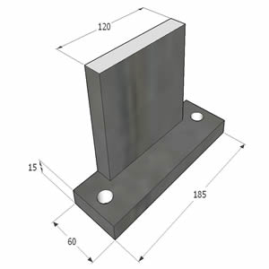 Staffe di fissaggio per paravento horeca